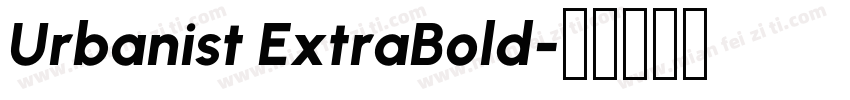 Urbanist ExtraBold字体转换